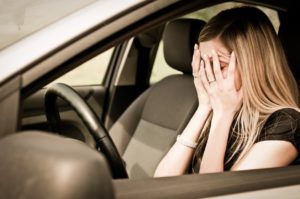 Woman struggles to drive after mental health issues from a car accident.